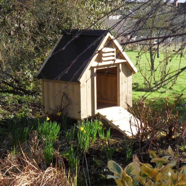 small wooden duck house
