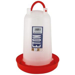 Small red chicken drinker, Holds 3 litres