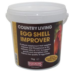 a 1 kg tub of soft egg shell treatment for chickens